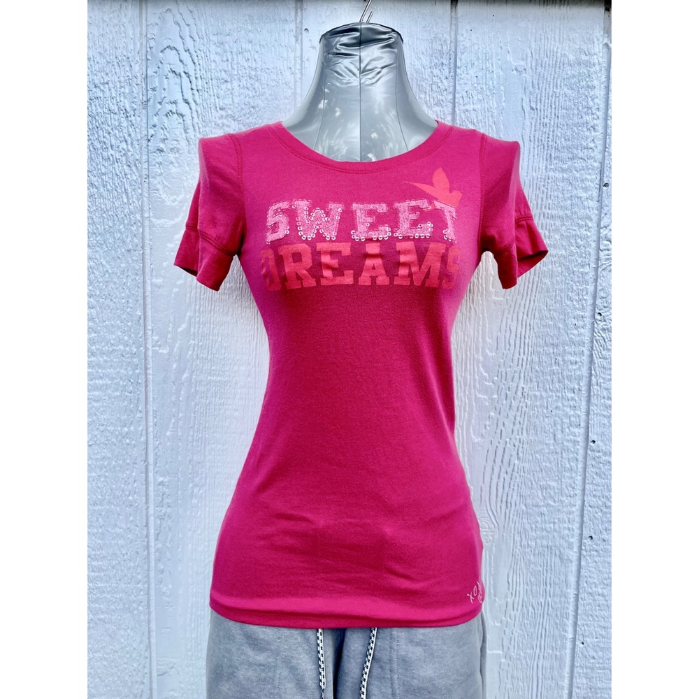 AERIE hot pink sequined „Sweet Dreams“ PJ t-shirt (size XS)